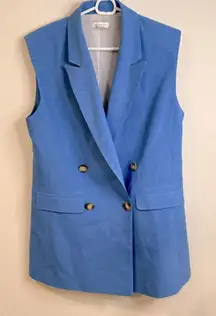 Topshop Sleeveless Double Breasted Vest Dress Size 8 EUC