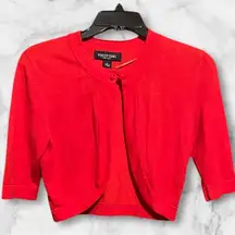 Perceptions Red Cropped Cardigan
