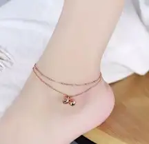 Rose Gold Double Bells Bracelet Anklet