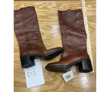 Geox Damen D Giulila F Stiefel Riding Boots Women's 7 Brown Leather Knee High