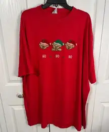 Common Threads vintage Christmas fuzzy bear embroidered OS