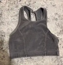 Aerie Chill Play Move gray ribbed sports bra woman's size S