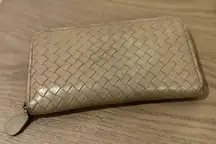 Bottega Veneta Intrecciato Weave Leather Continental Wallet
