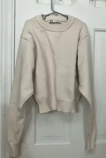 Women’s ZARA Long Sleeve knit sweater crewneck 