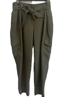 Chico’s Olive Green Paperbag Waist Cargo Pants