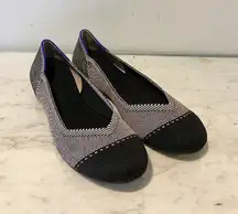 Rothys Shoes Womens Size 7 Black Cap Toe Flats Washable Ballet Eco Friendly