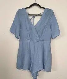 Trixxi Swiss Dot Cinderella Blue Romper Size Medium