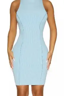 Elegant Blue Sleeveless Dress