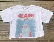 VTG “Claus” Jaws Parody Crop T-Shirt