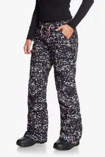 Roxy  Nadia Printed Snow Pants Waterproof in Silver Pink Tie Dye