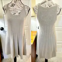 ALICE+OLIVIA Cashmere/Wool Sequined Classic Preppy Mini Sweater Dress  Sz Small