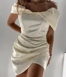 Pretty Little Thing Cream Corset Dress NWT