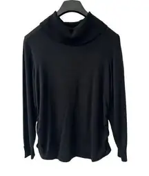 LANE BRYANT Black sweater Cowl Neck Top size 14/16