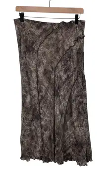 Vintage 90s Y2K Style & Co Midi Slip Skirt Ruffled Size 8 Petite Fairy Grunge