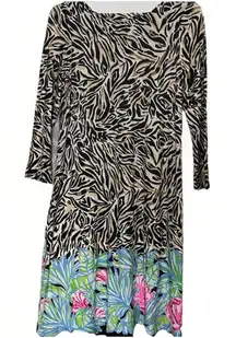 Lilly Pulitzer Ophelia Dress Small Onyx Zebras Can You Zee Me Swing Trapeze