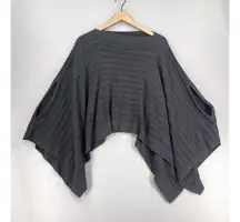 Lululemon Poncho Womens OS One Sz Gray Knit Pullover Forward Flow Drapey Casual