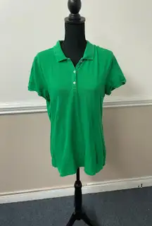 Collared Button Up Green Tee