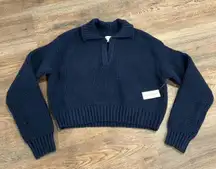 NWT Navy Collared Sweater
