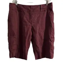 CAbi Dark Red Cargo Shorts