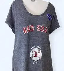 Major Legue Grey and red Boston Red Sox graphic tee #RedSox #Baseball XL soft