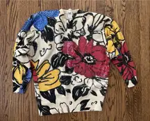 New Old Stock Floral Beaded Patterned Women's Sweater | Size Large