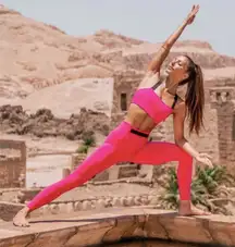 Alo Yoga High Waist 7/8 Visionary Athletic Legging Neon Pink Size Small