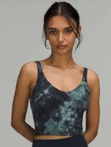 Lululemon 6 Align Tank Top Diamond Dye Tidewater Teal Graphite‎ Grey Padded NWT