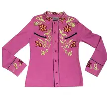 NWT Double D Ranch Embroidered Sweater + Striped Knit Maxi Skirt Set Boho M/L