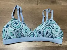 Aerie Blue and Purple Patterned Padded Bralette