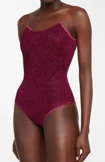 Oseree New Lumiere Maillot Women’s Size Small Fuchsia Pink One Piece Sparkle
