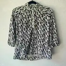 Talbots Womens Size MP Mock Turtle‎ Mid Sleeve Pullover Quarter Zip Stretch