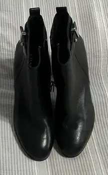 Coach Black Leather Ankle Boots