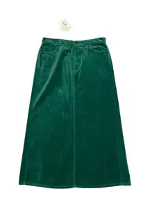 THE GREAT Emerald Green Column MIDI MAXI Skirt 26