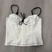White Fox Corset Boutique Top White