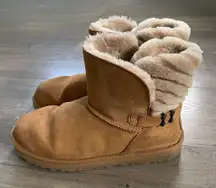 UGG Adria Chestnut Sheepskin Suede Boots