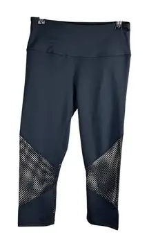 Z by‎ Zella Black Mesh Capri Leggings Womens Small S Pull On