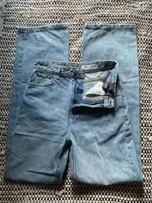 ZARA High-Waisted Jeans Long Wide-Leg Extra