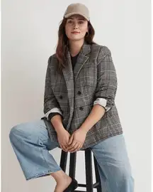 MADEWELL The Rosedale Blazer in Kelly Glen Plaid Size US 2
