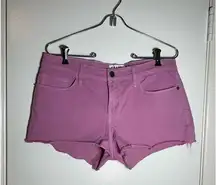 Frame Le Cutoff purple cut off shorts size 28