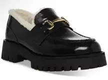 Steve Madden Lando F chunky black loafer 7.5 Slip-on Gothic‎ Funk Y2K