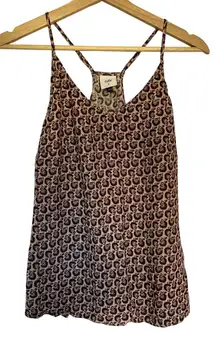 cabi racerback tank top floral design women's size small summer top lightweight