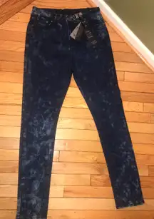 Blue Acid Wash Skinny Jeans Sz 15