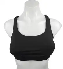Lululemon Women's Black Cross Strappy Workout Athletic Crop Sports Bra Top Sz S