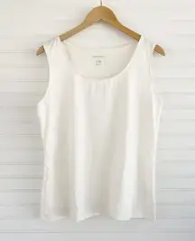 Charter Club  Off White Cream Stretch Tank Shape Wear Top