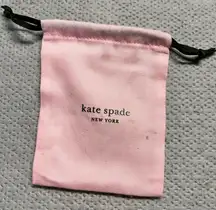 5”x6” Kate Spade Pink Jewelry Drawstring Storage Bag EUC