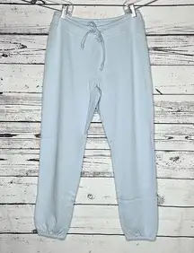 Grey State NWOT Sz 0 Blue White Embroidered Star Relaxed Park Jogger Sweatpants