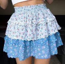 LOVESHACKFANCY vista blue skirt — RARE and discontinued