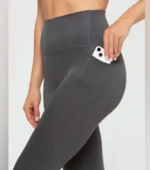 BYLT Gunmetal Gray Premium Basics Essentials Stretch Pocket Leggings Size L