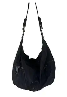 Kipling Women's City Cathryn Black Nylon Medium Hobo Shoulder Bag