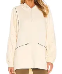 Free People Close Call Zip Hoodie Convertible‎ Oversized Sweatshirt Sz Medium